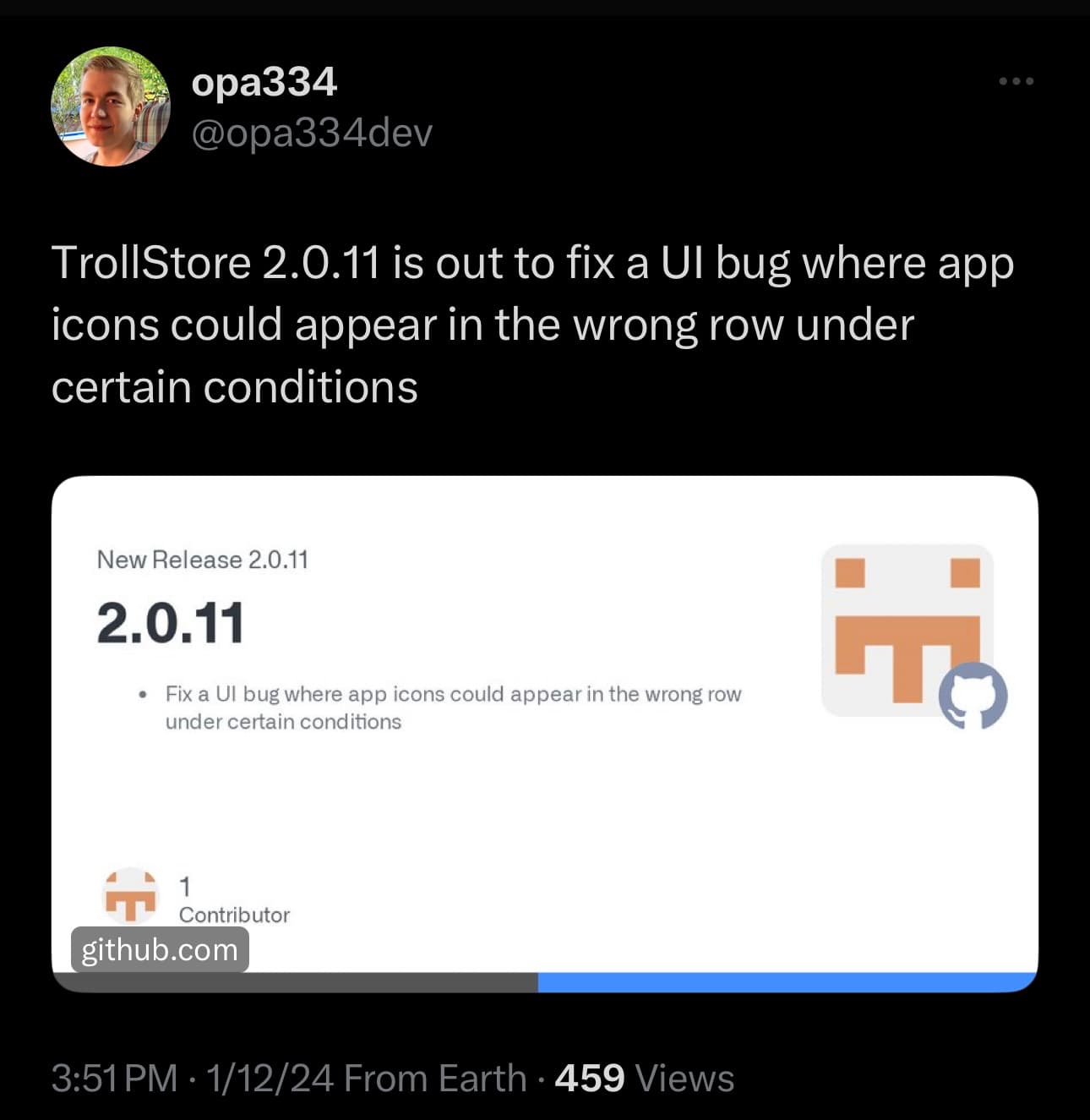 TrollStore v2.0.11.