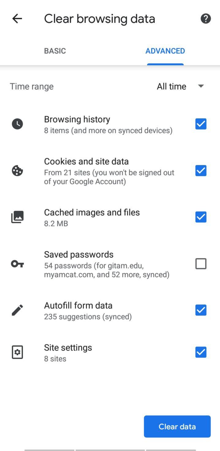 Deleting Google Chrome Browser History From Andriod App - 5