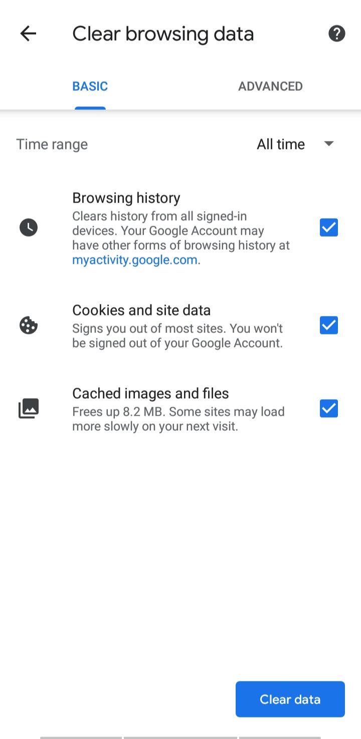 Deleting Google Chrome Browser History From Andriod App - 4
