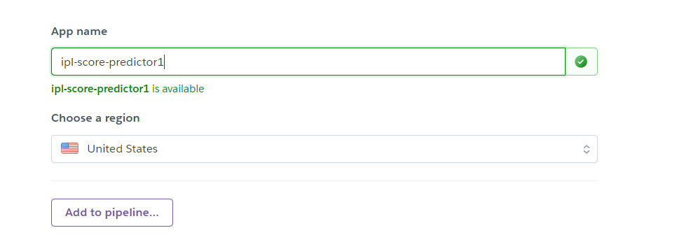 IPL Score Predictor heroku