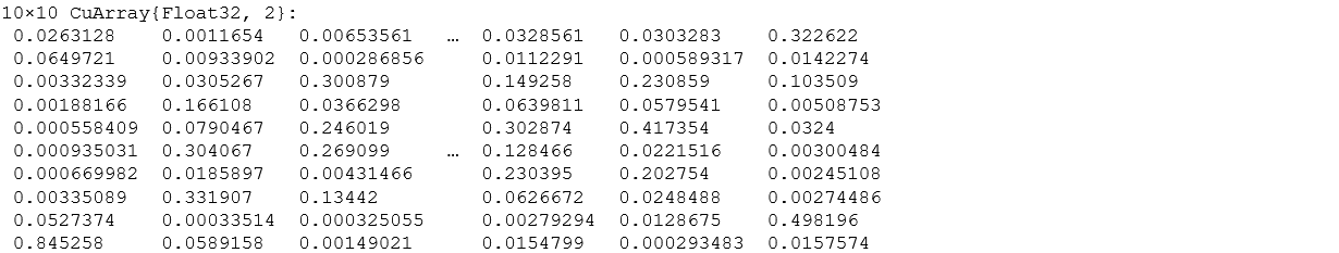 random test - deep learning in julia