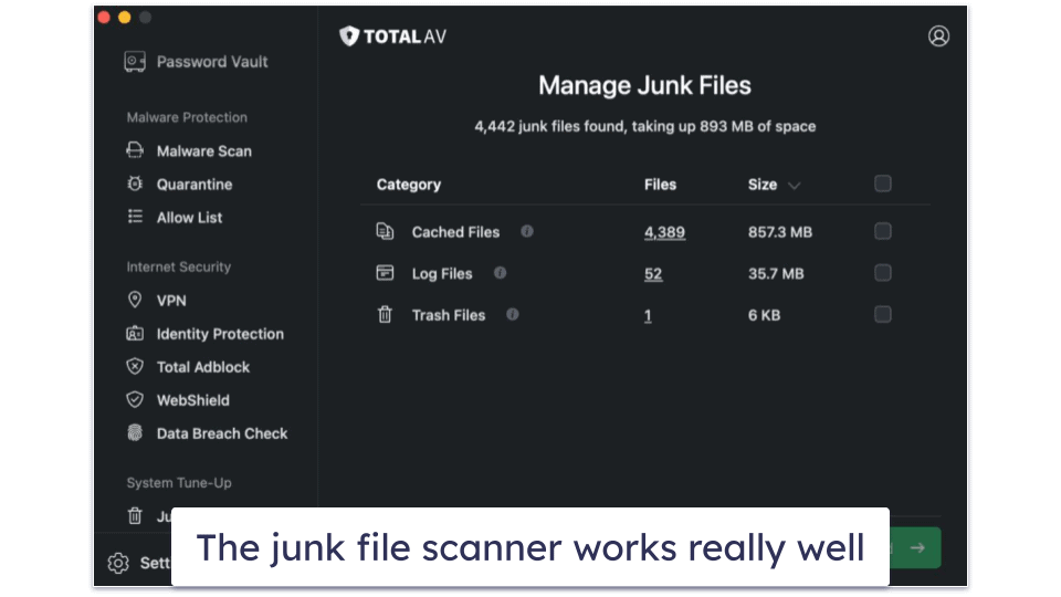 2.🥈 TotalAV Free Antivirus — Good Antivirus Scanner &amp; Limited Mac Speedup Tools