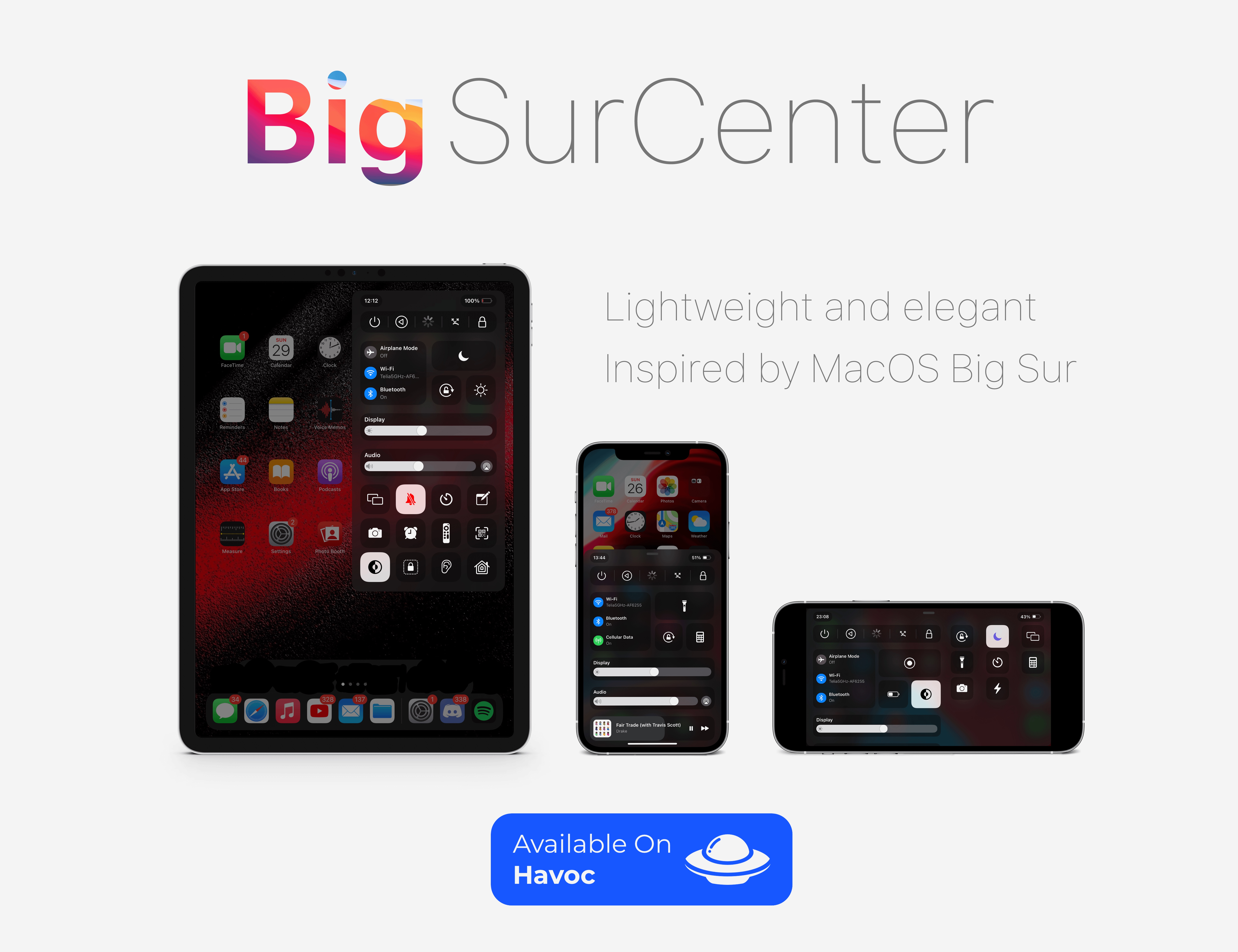 BigSurCenter iOS 16 support.