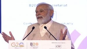 Prime Minister Narendra Modi calls for ethical AI at the B20 India Summit 2023.