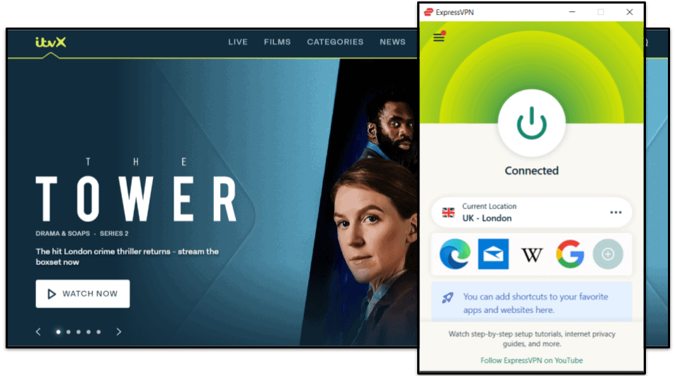 🥇1. ExpressVPN — Best VPN for Watching Crime Season 2 in 2024