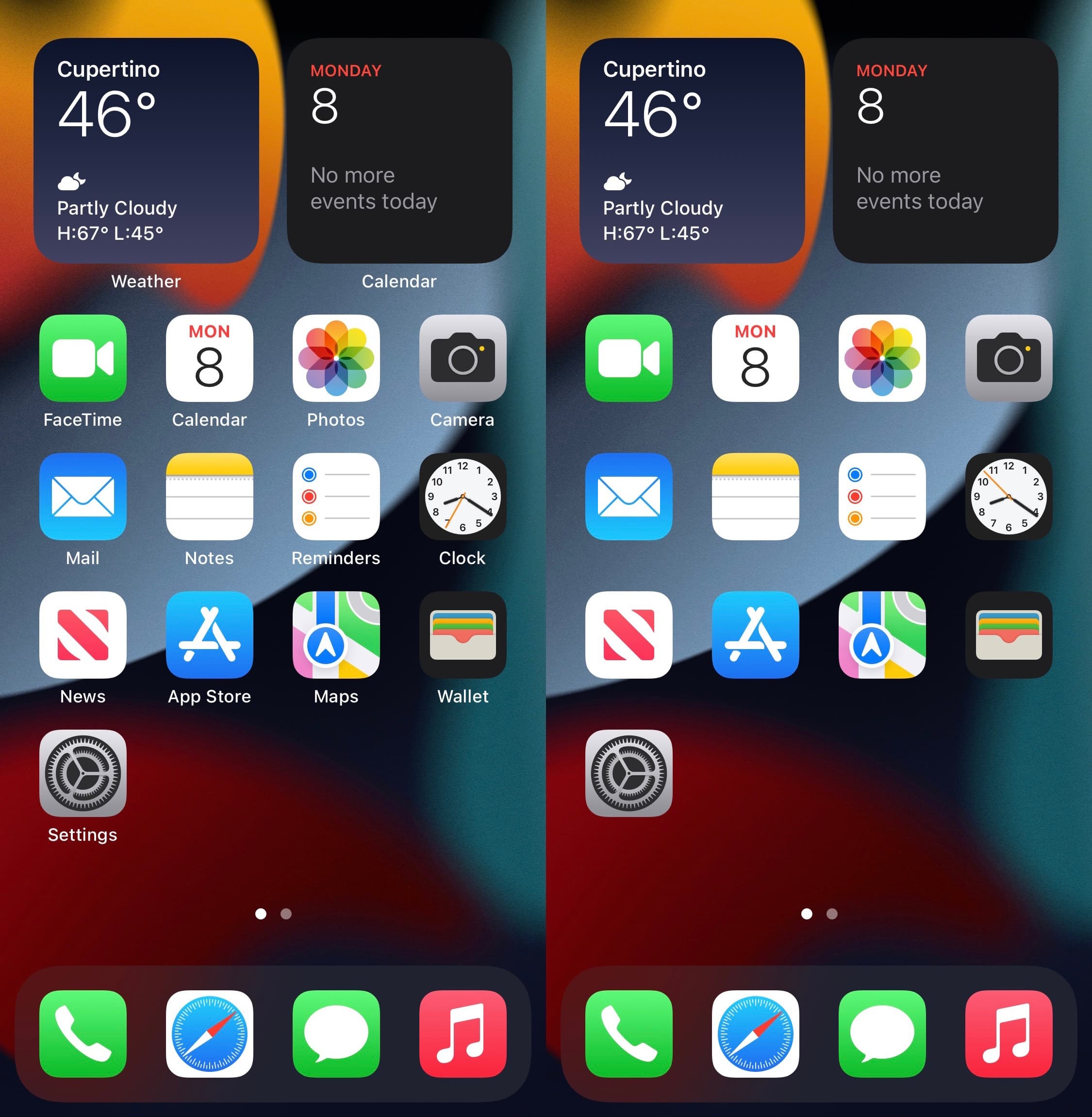 nolabel hides the app icon labels from the Home Screen.