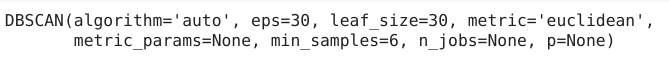 dbscan clustering