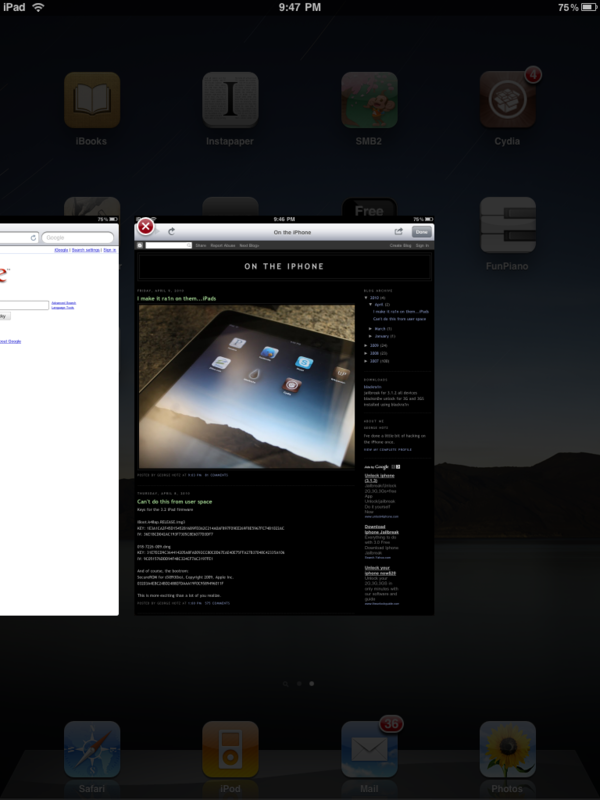 ipad jailbreak multifl0w