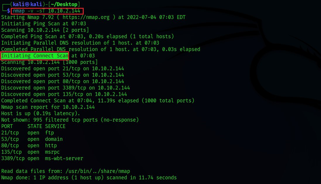 Port Scanning by Nmap