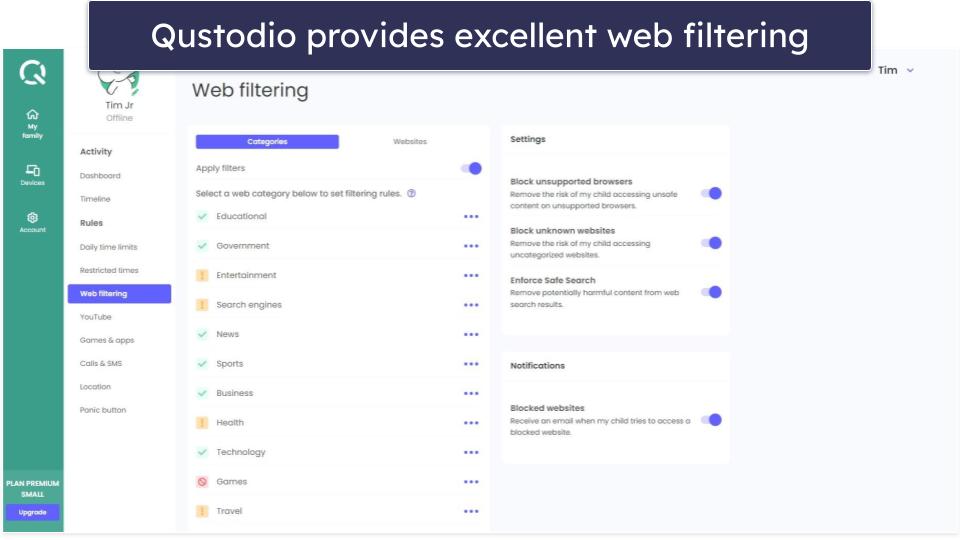 🥇 1. Qustodio — Best Overall Parental Controls for Chromebook