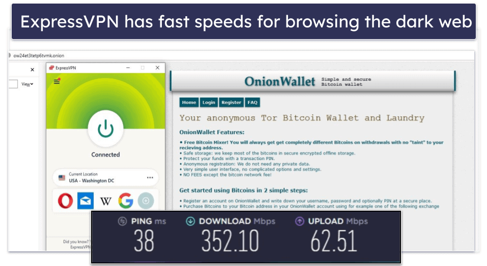🥇1. ExpressVPN — Best VPN for the Dark Web in 2024