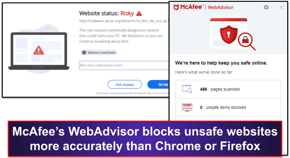 🥈2. McAfee — Excellent Malware Detection Rates &amp; Web Protection