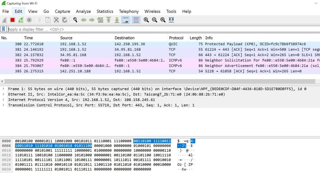 Wireshark Interface