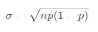 standard deviation binomial distribution 