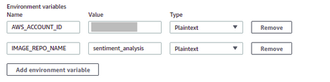 add environment variables 