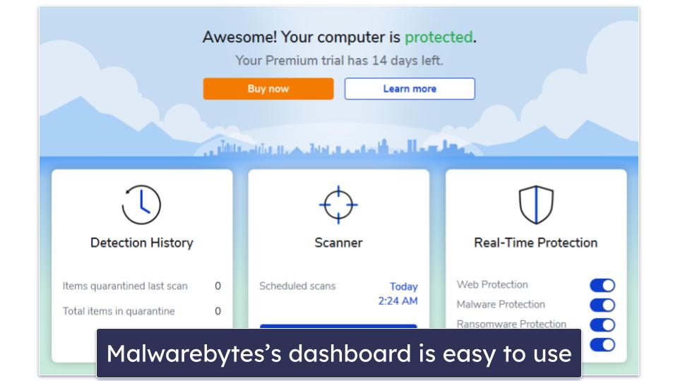 6. Malwarebytes — Good Anti-Malware Protection for Budget Users