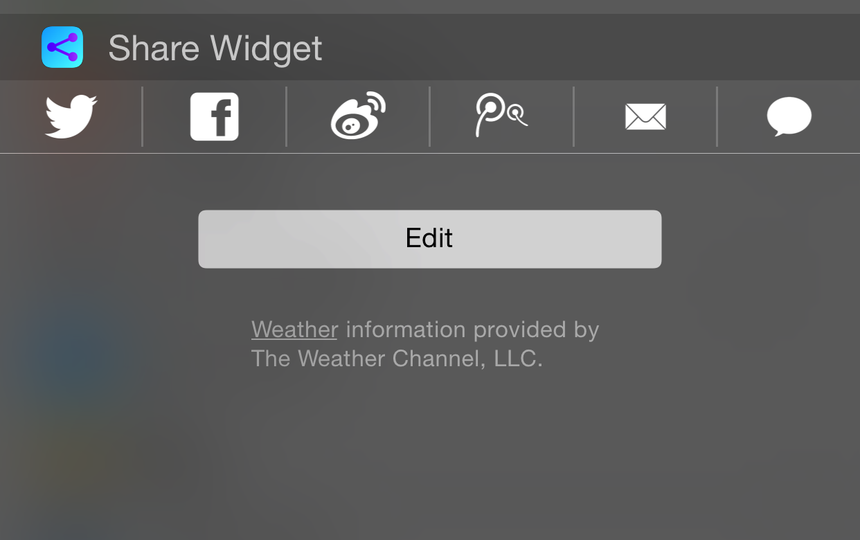 Share Widget iOS 8