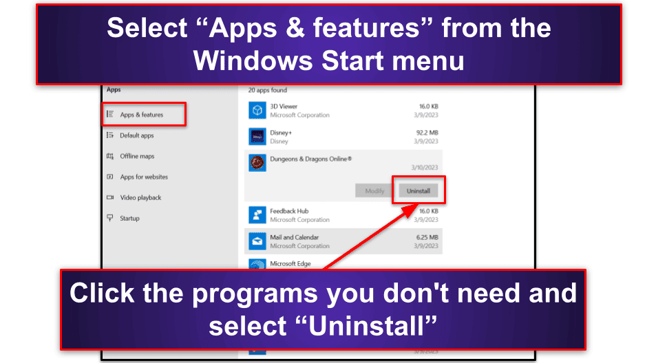 4. Remove Unused Apps, Software &amp; Bloatware