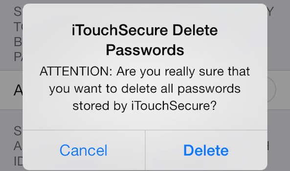 iTouchSecure Delete