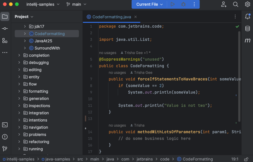 example of Java IDE - IntelliJ