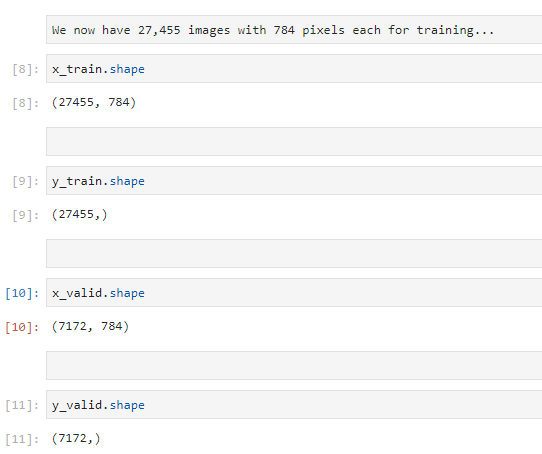 Summarizing the Training and Validation Data