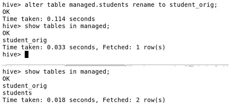 rename table hive