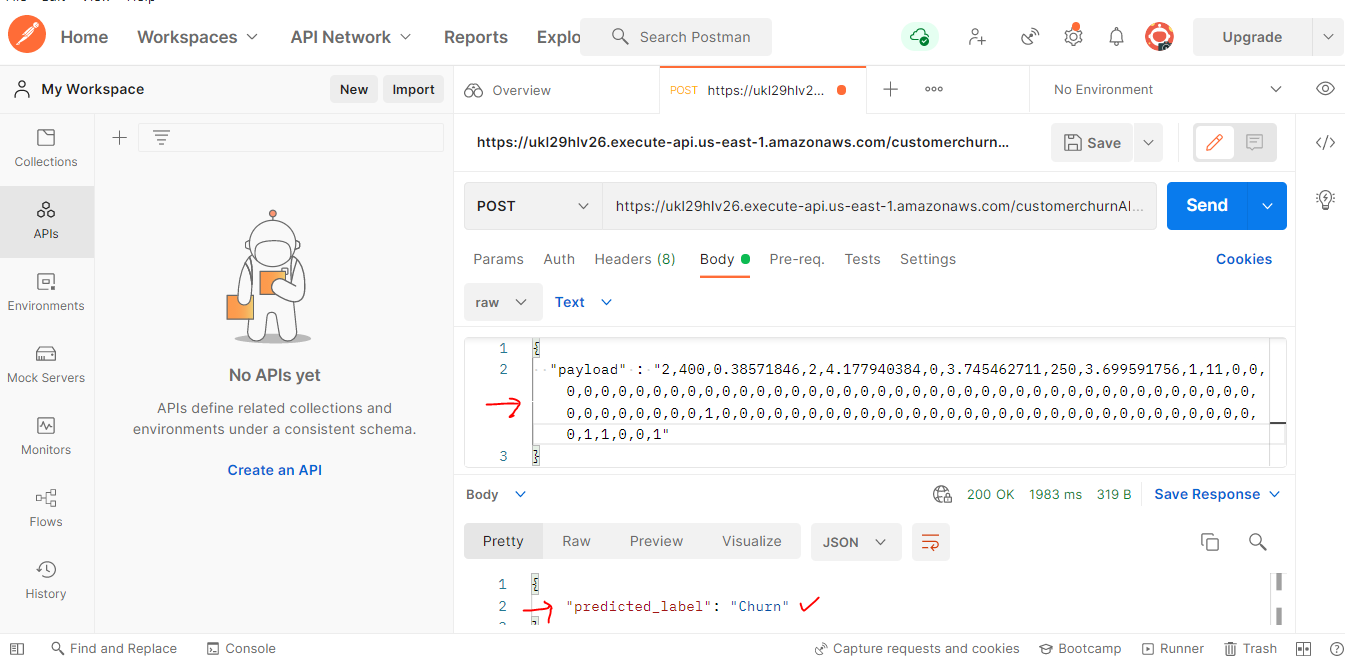 ML model in AWS Sagemaker