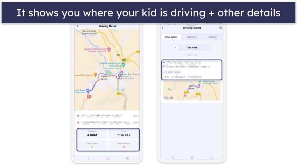 4. FamiSafe — Excellent for Tracking Your Kids’ Driving Habits