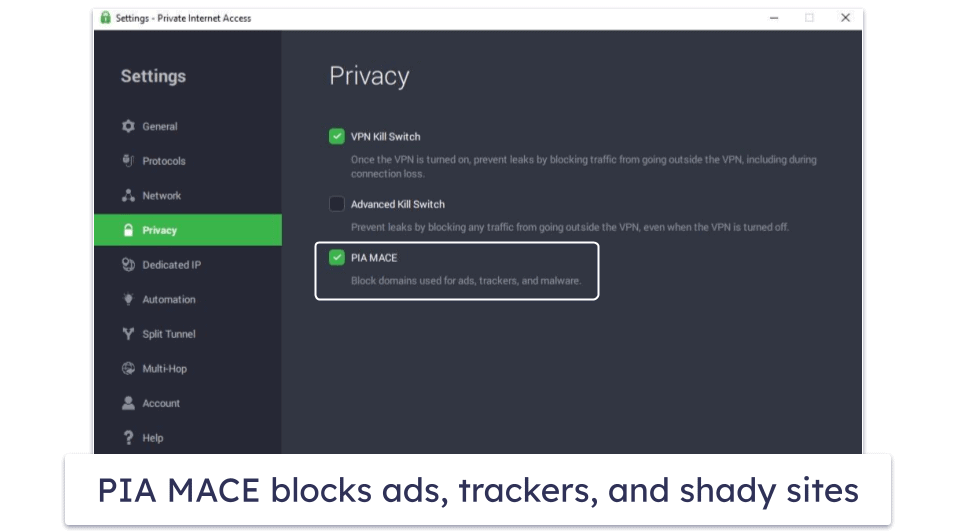 🥈2. Private Internet Access (PIA) — Great Monthly Plan for Browsing &amp; Torrenting