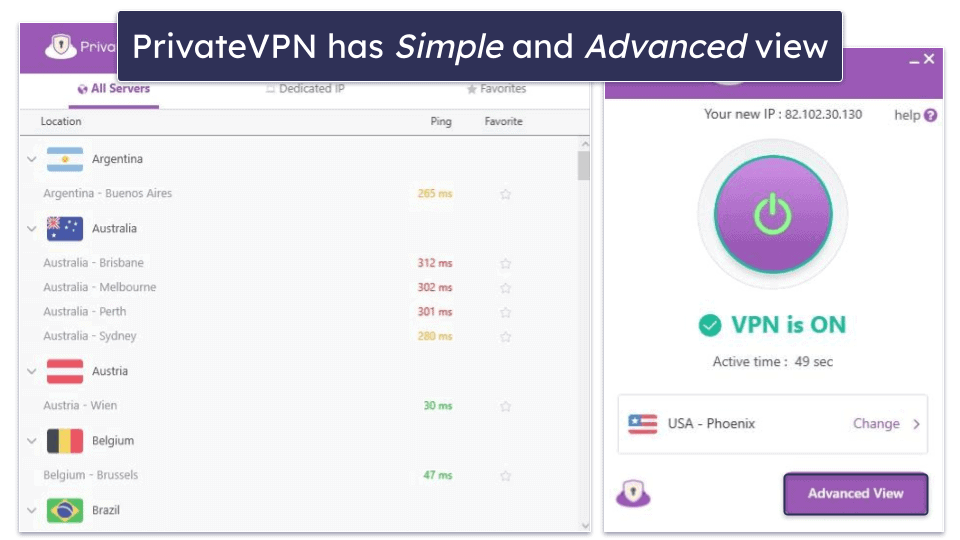 6. PrivateVPN — Very Intuitive (Good for New Users)