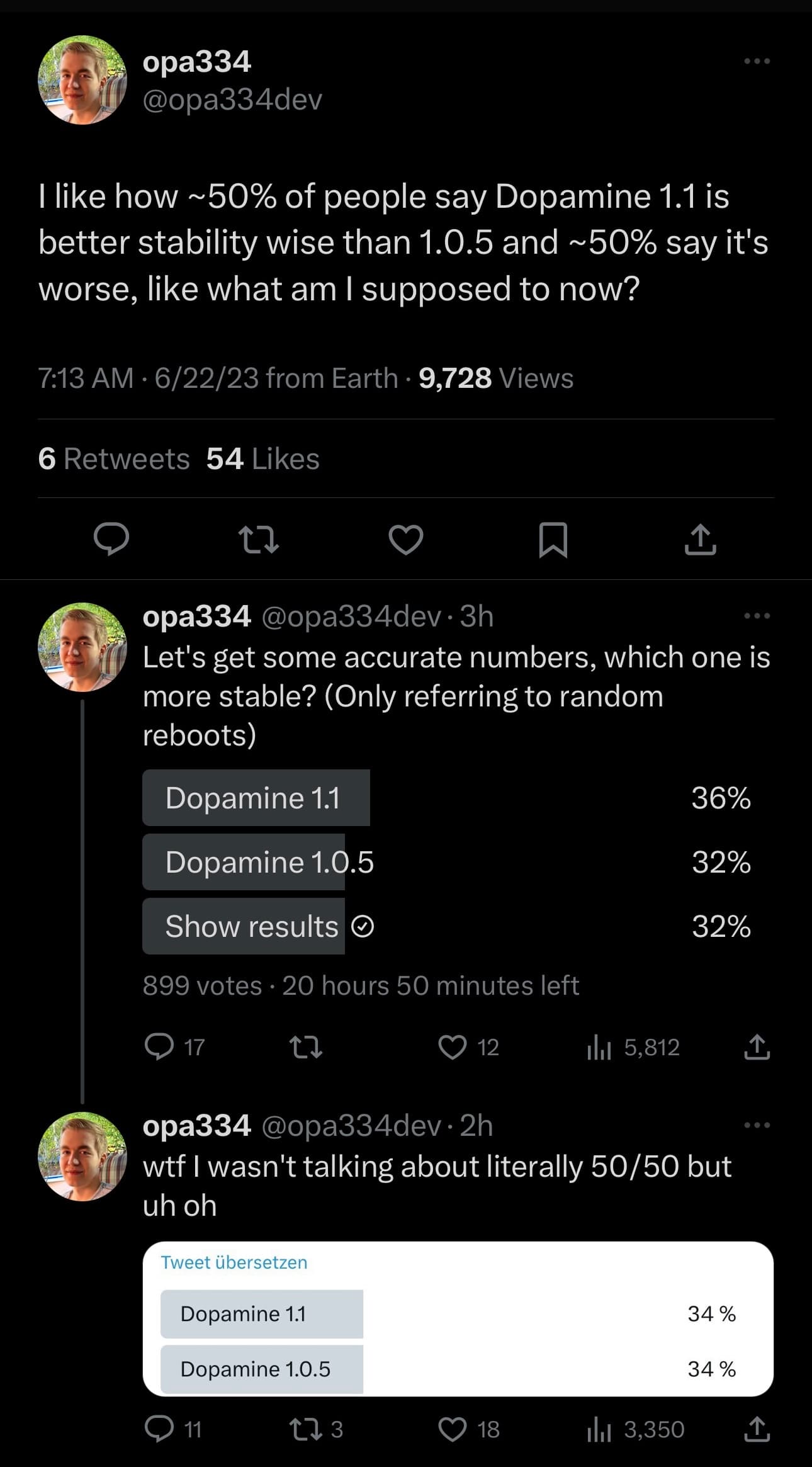 Dopamine v1.1 poll.