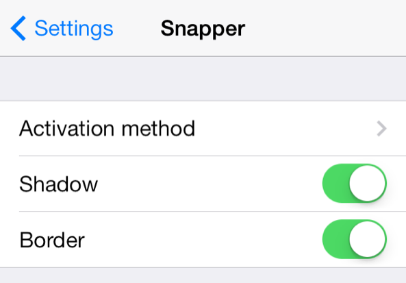 Resized Snapper Settings