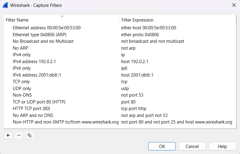 Capture Filters in Wireshark