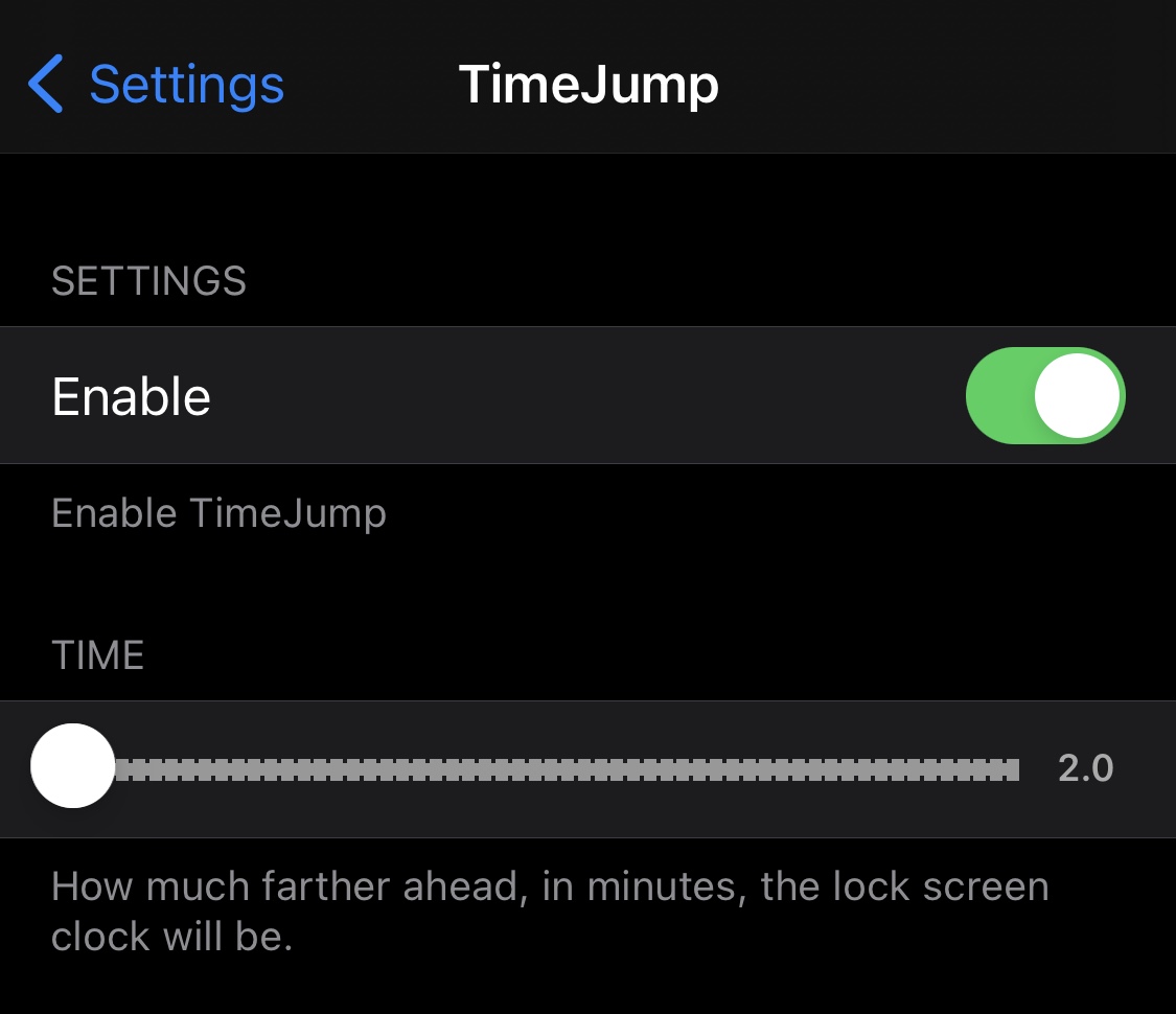 TimeJump preference pane.