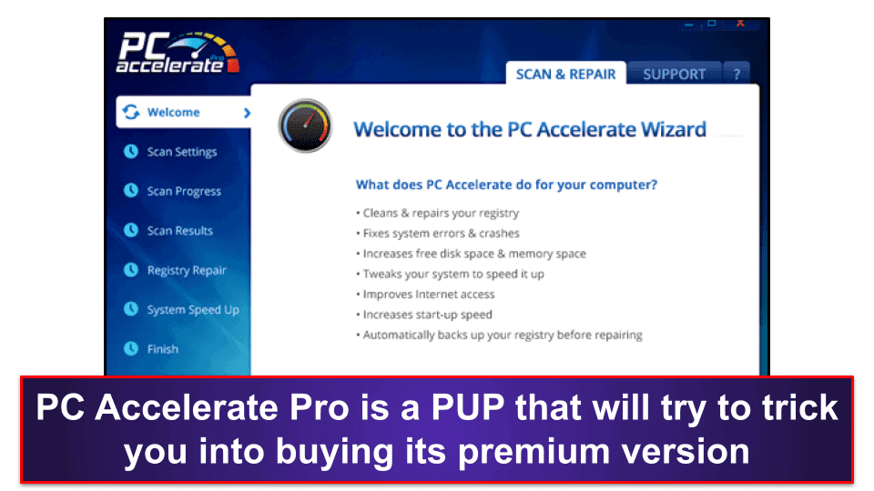 Preliminary Step: Uninstall PC Accelerate Pro &amp; Instant Support