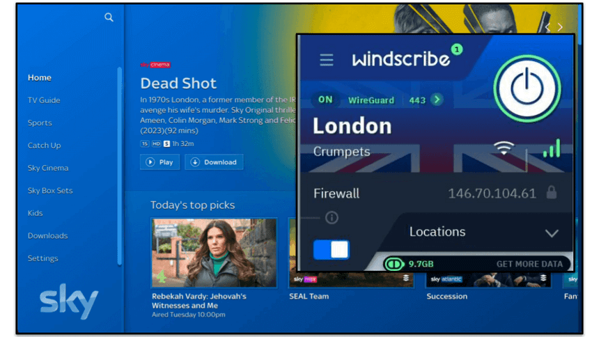 🥉3. Windscribe — Great Free VPN for Watching Sky Go