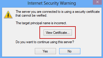 Internet Security Warning