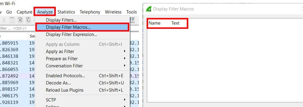 Display Filter Macros