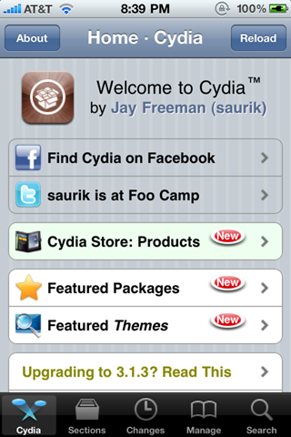 Cydia Jailbreak on iPhone 4