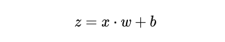 weighted sum with bias 