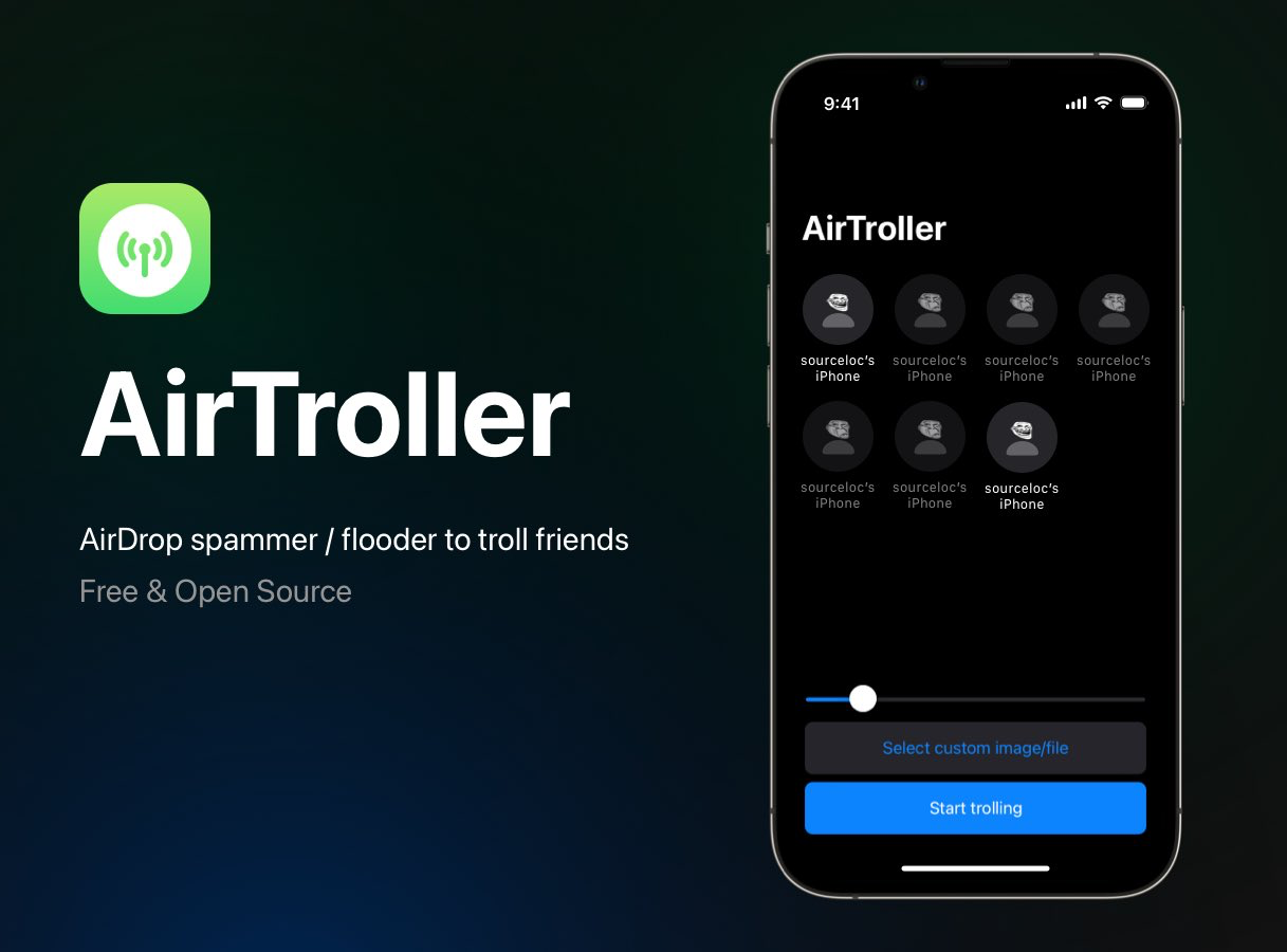 AirTroller AirDrop spamming utility for iOS.