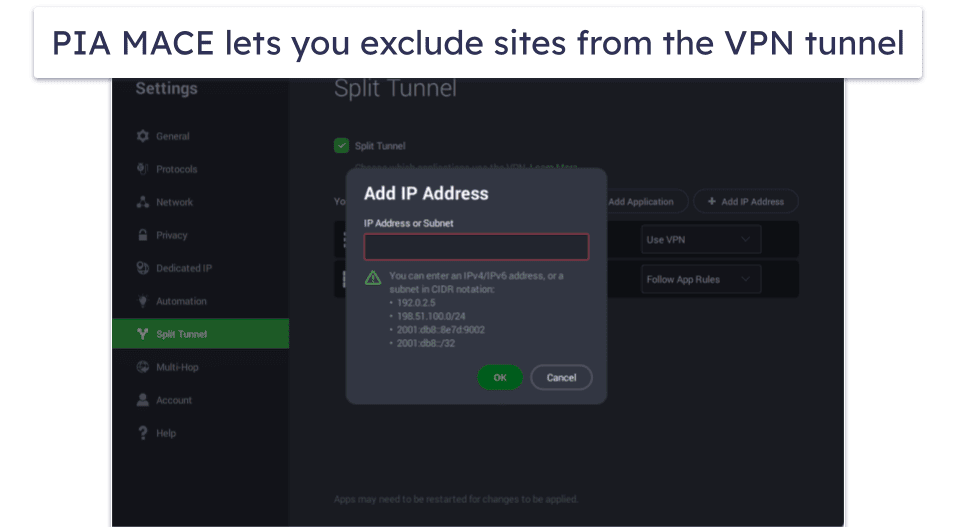 🥈2. Private Internet Access — Great Split-Tunneling Feature for Faster Poker Play