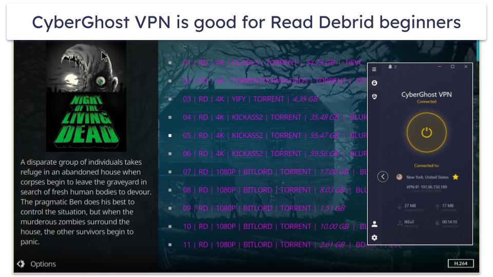 🥉3. CyberGhost VPN — Good Real Debrid &amp; Kodi VPN for Beginners