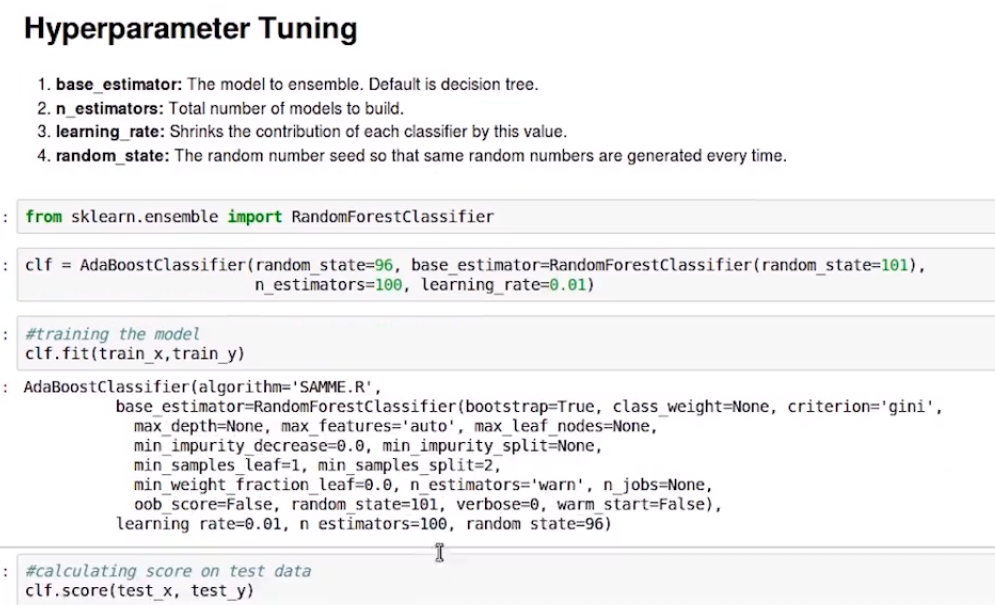 Hyper-parameter tuning