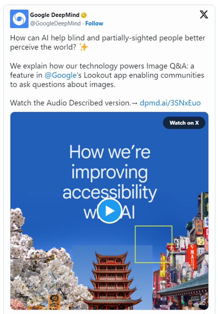 Google Lookout AI-powered Image Q&A for the Visually Impaired