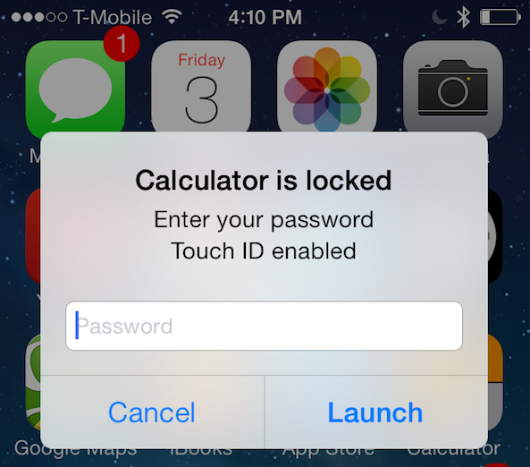 AppLocker Calculator Touch ID