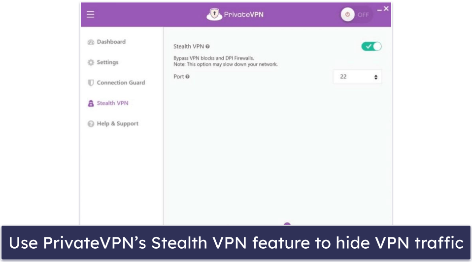 5. PrivateVPN — Good for Beginners (With Good Obfuscation Feature)