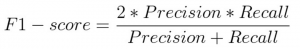 f1 score Model Evaluation Machine Learning