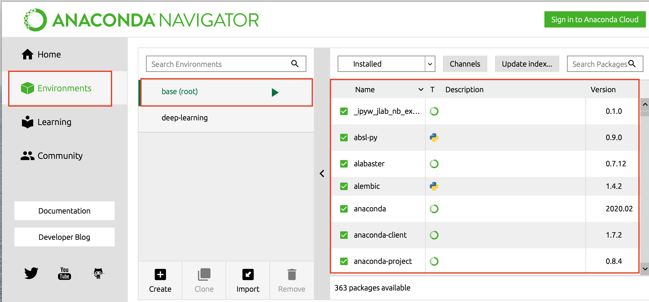 managing environment | Anaconda setup and numpy