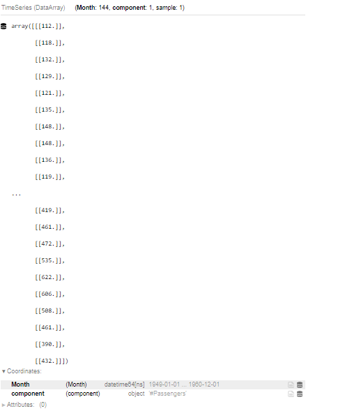 air passenger | Time Series using Darts